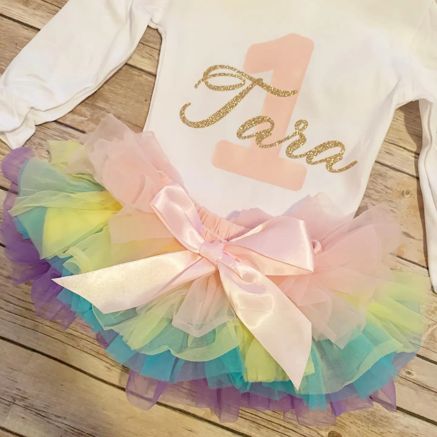 1st birthday outfit-gold