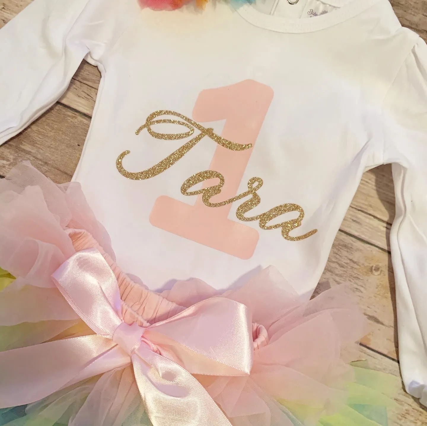 1st birthday outfit-gold