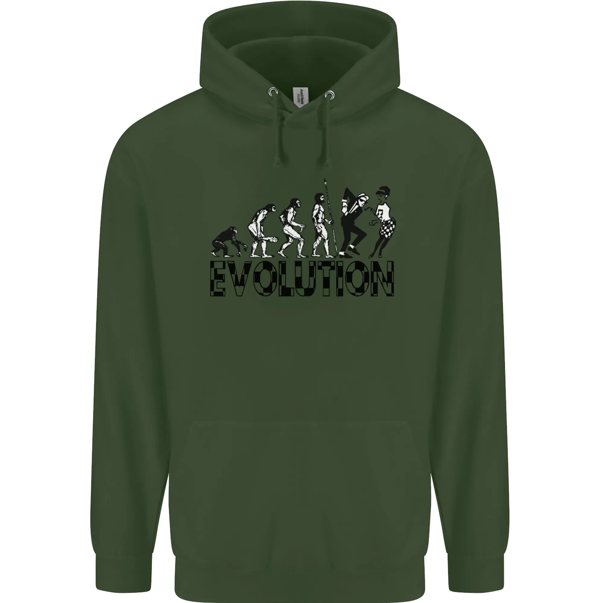 2 Tone Evolution Music 2Tone SKA Mens 80% Cotton Hoodie