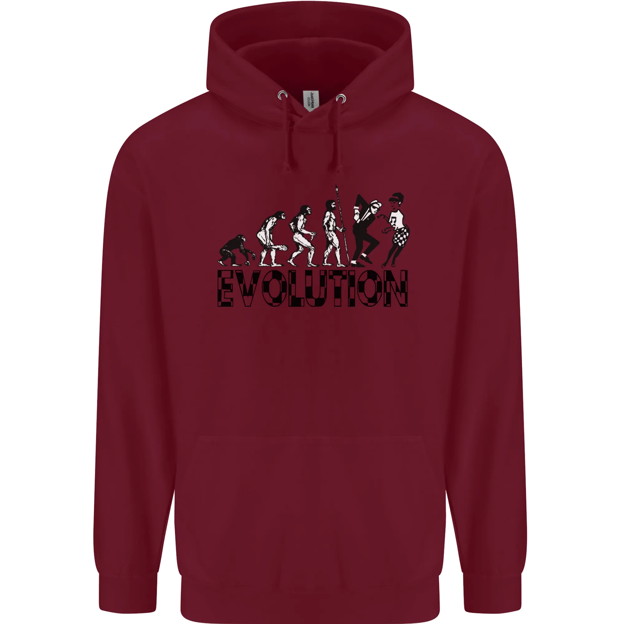 2 Tone Evolution Music 2Tone SKA Mens 80% Cotton Hoodie