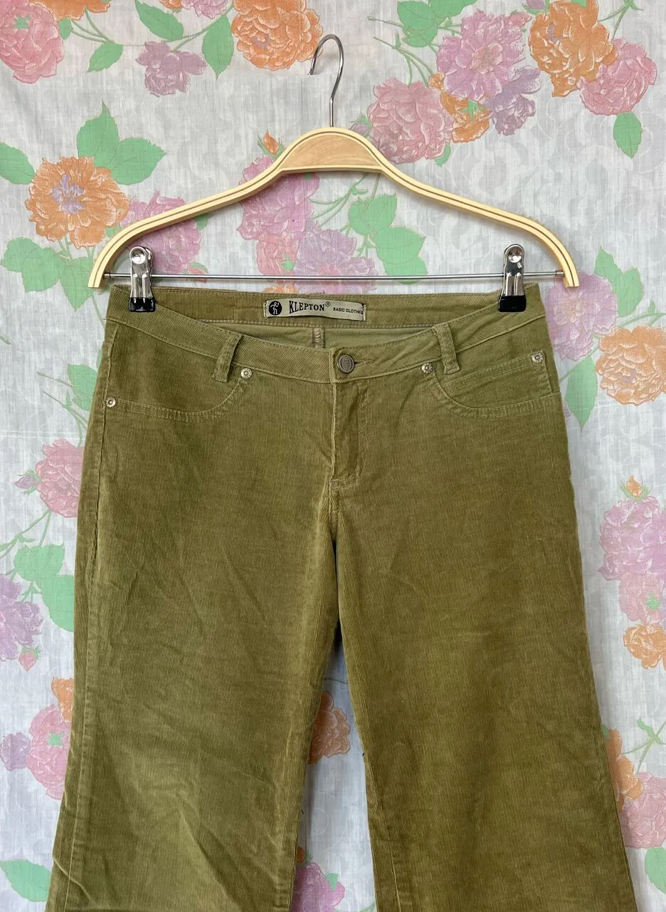 90's Soft Green Corduroy Pants