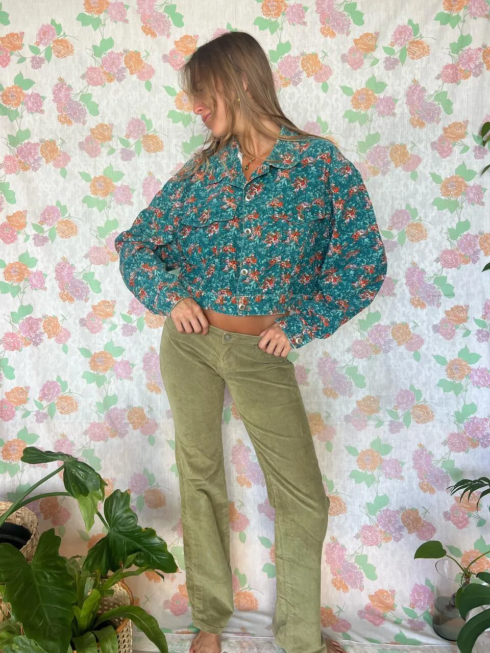 90's Soft Green Corduroy Pants