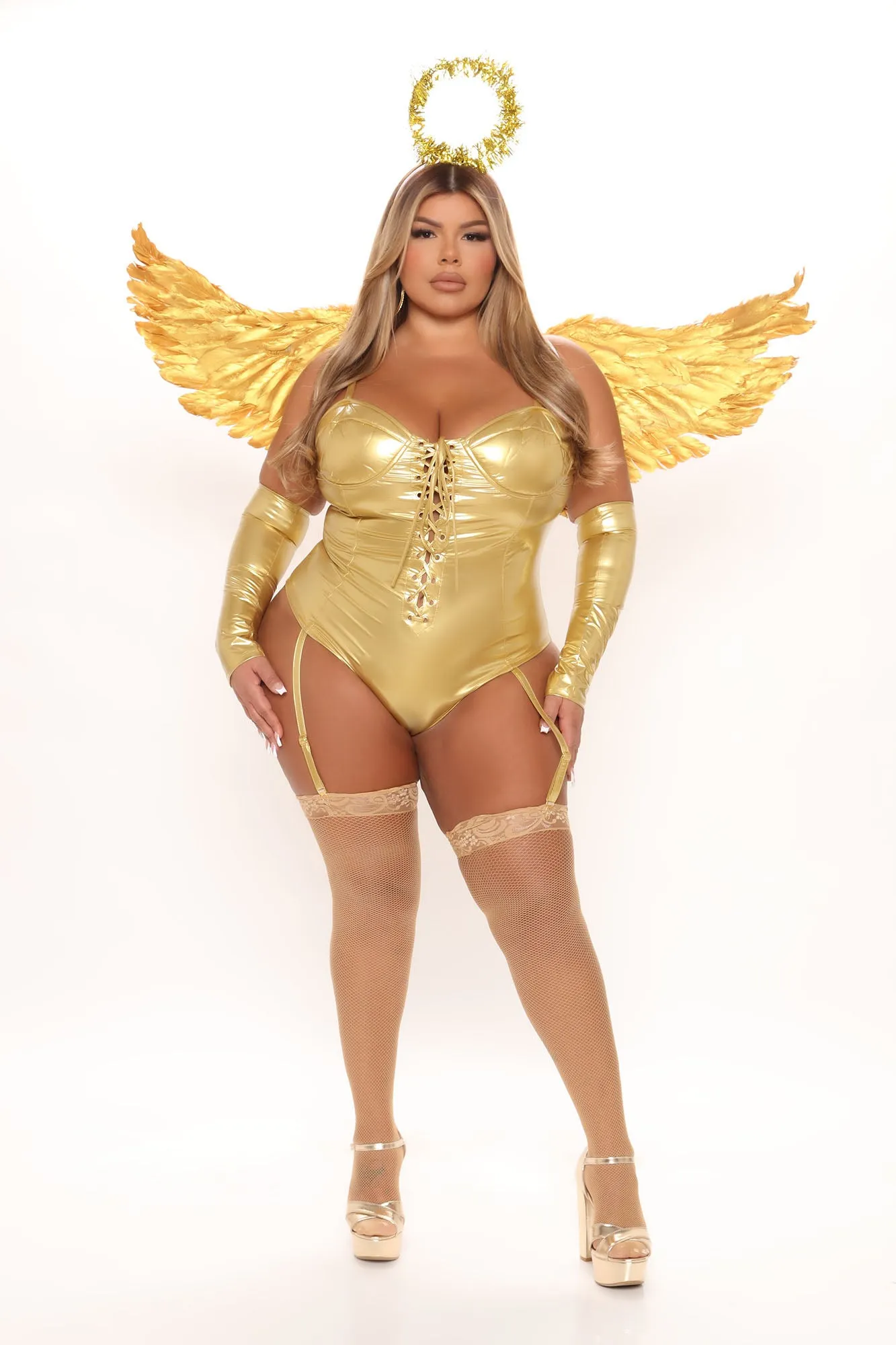 Angel Energy 4 Piece Costume Set - Gold