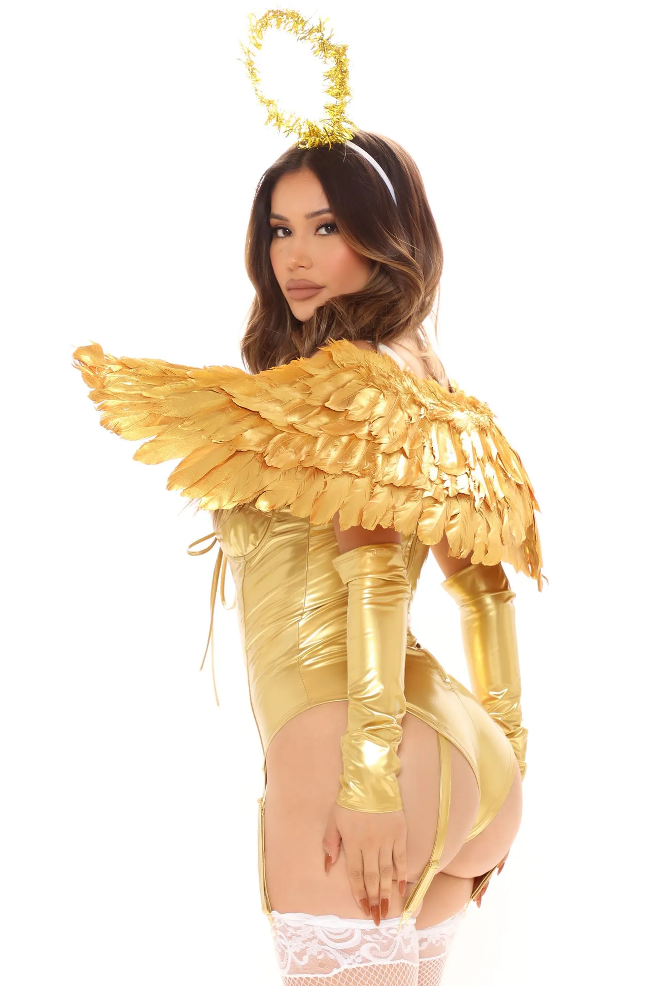 Angel Energy 4 Piece Costume Set - Gold