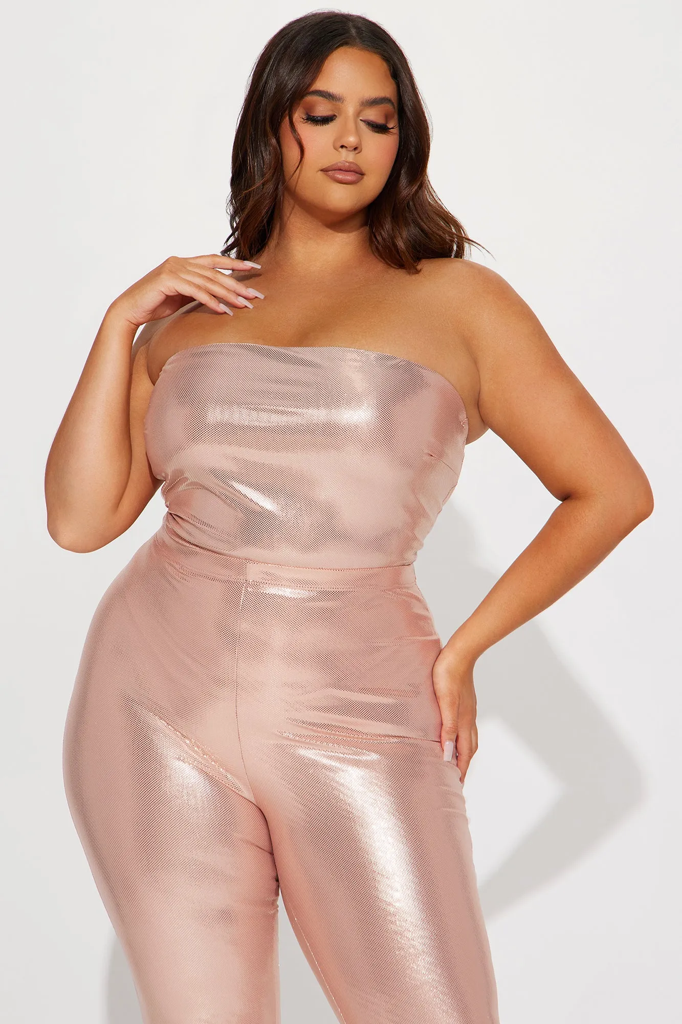 Anitta Shine Pant Set - Rose Gold