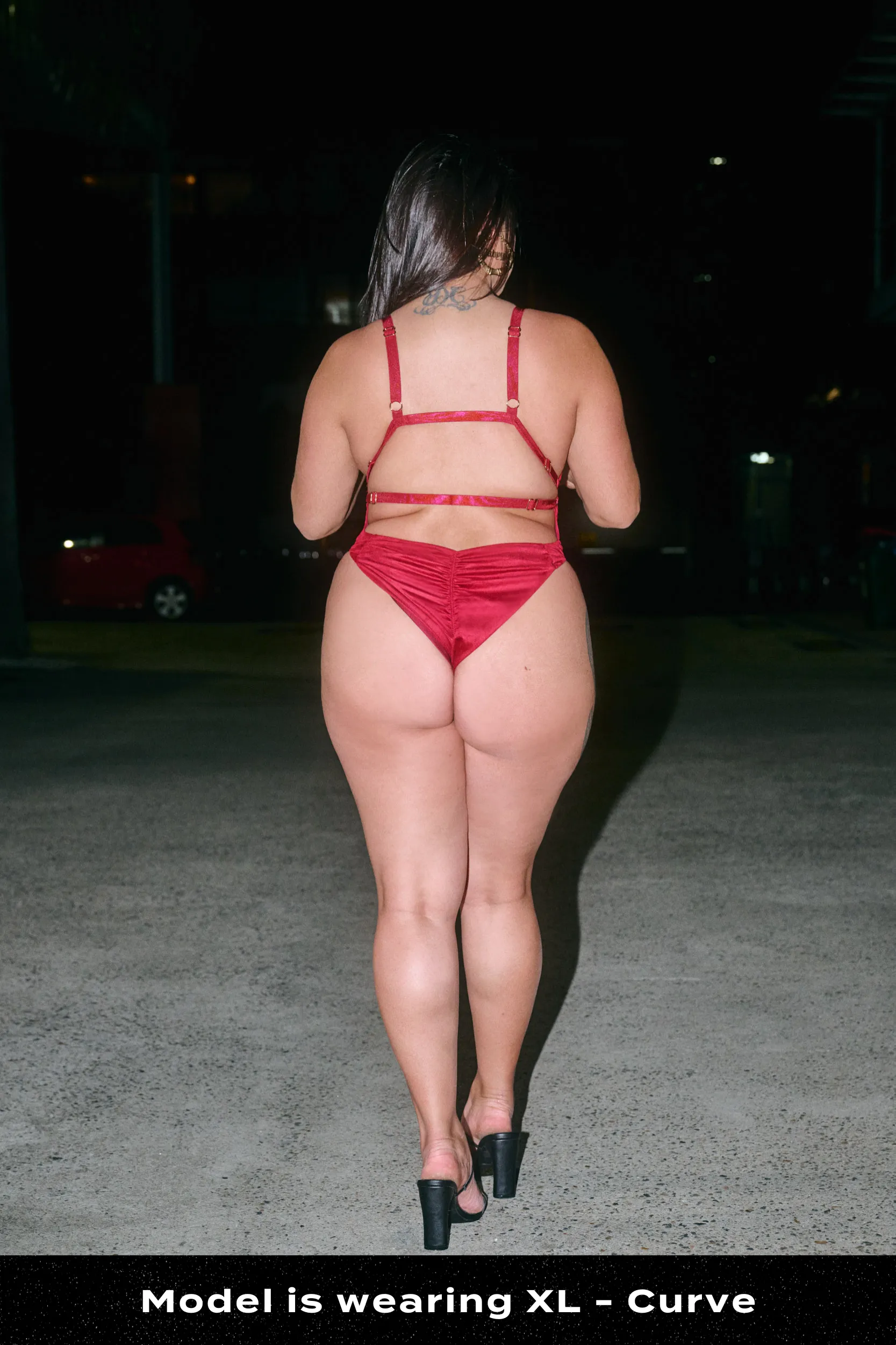 Aphrodite Bodysuit - Maroon Suede