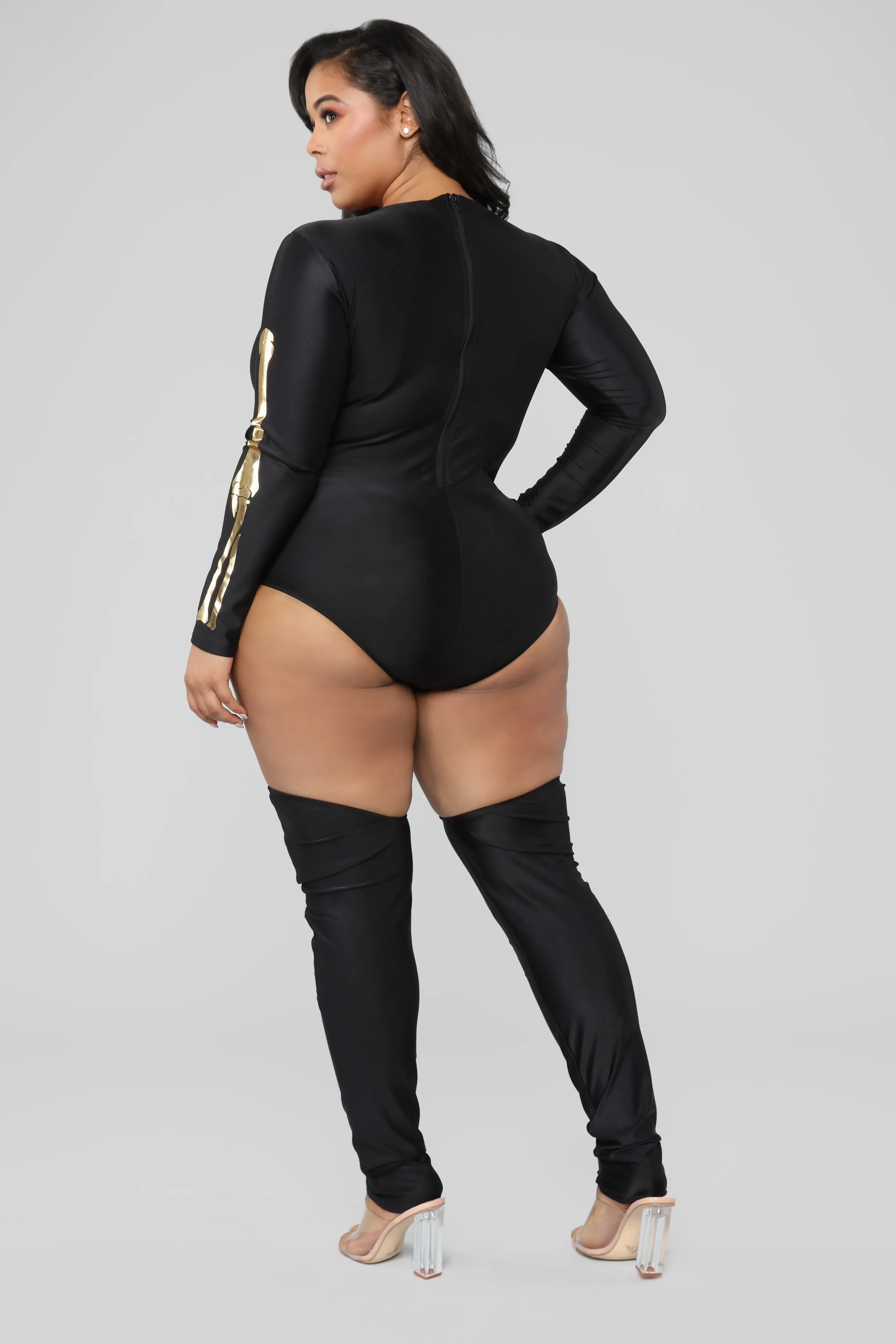 Bad to the Bone Costume - Black/Gold