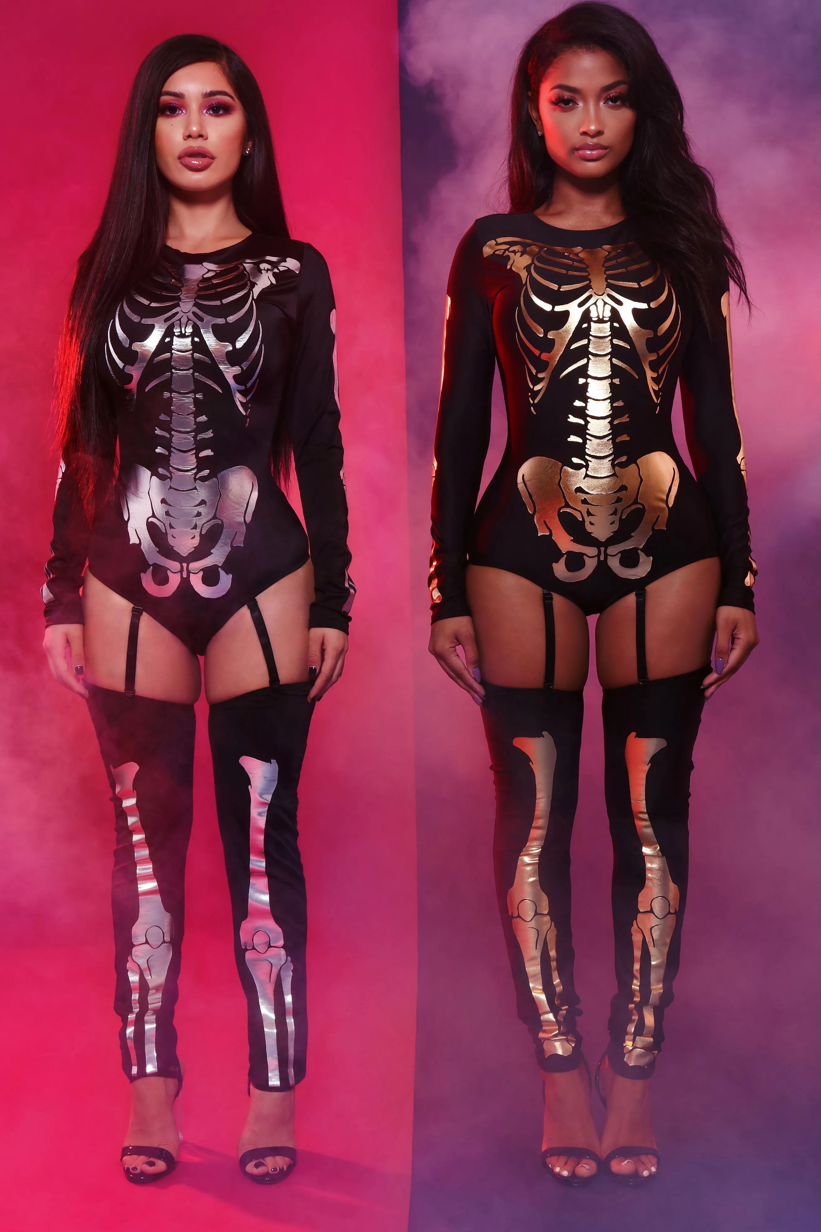 Bad to the Bone Costume - Black/Gold