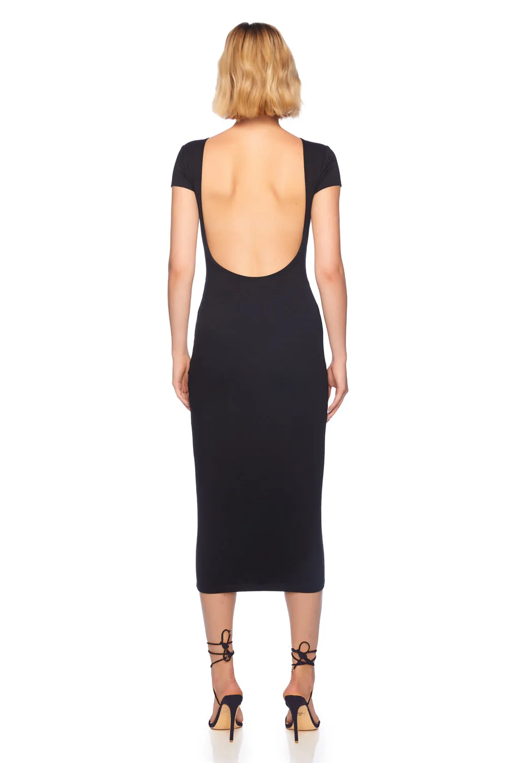 boat neck short sleeve dress