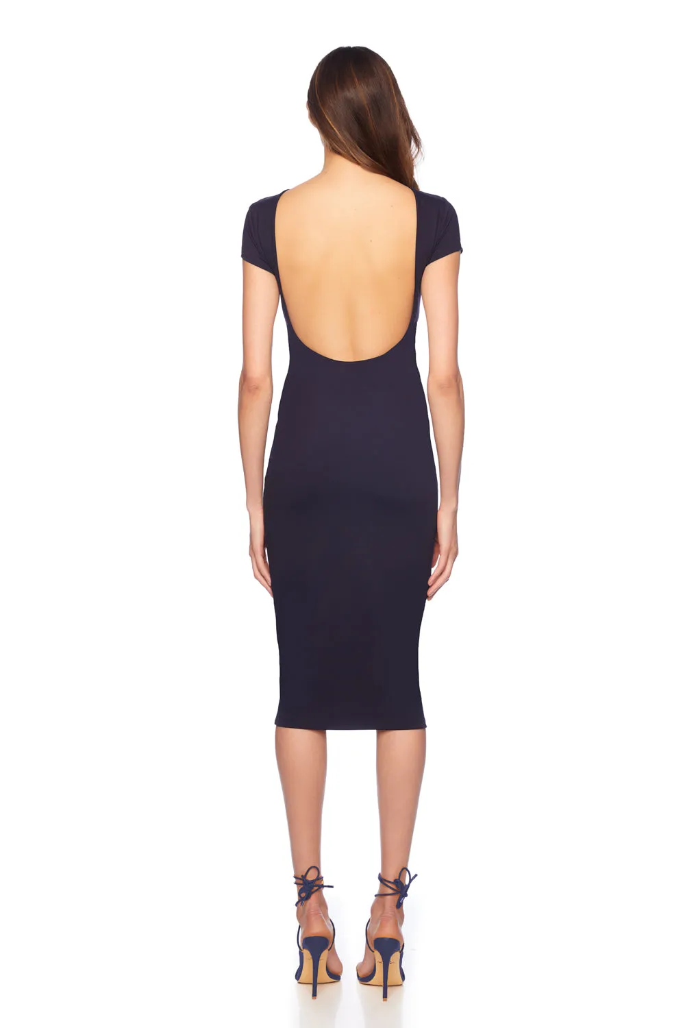 boat neck short sleeve dress