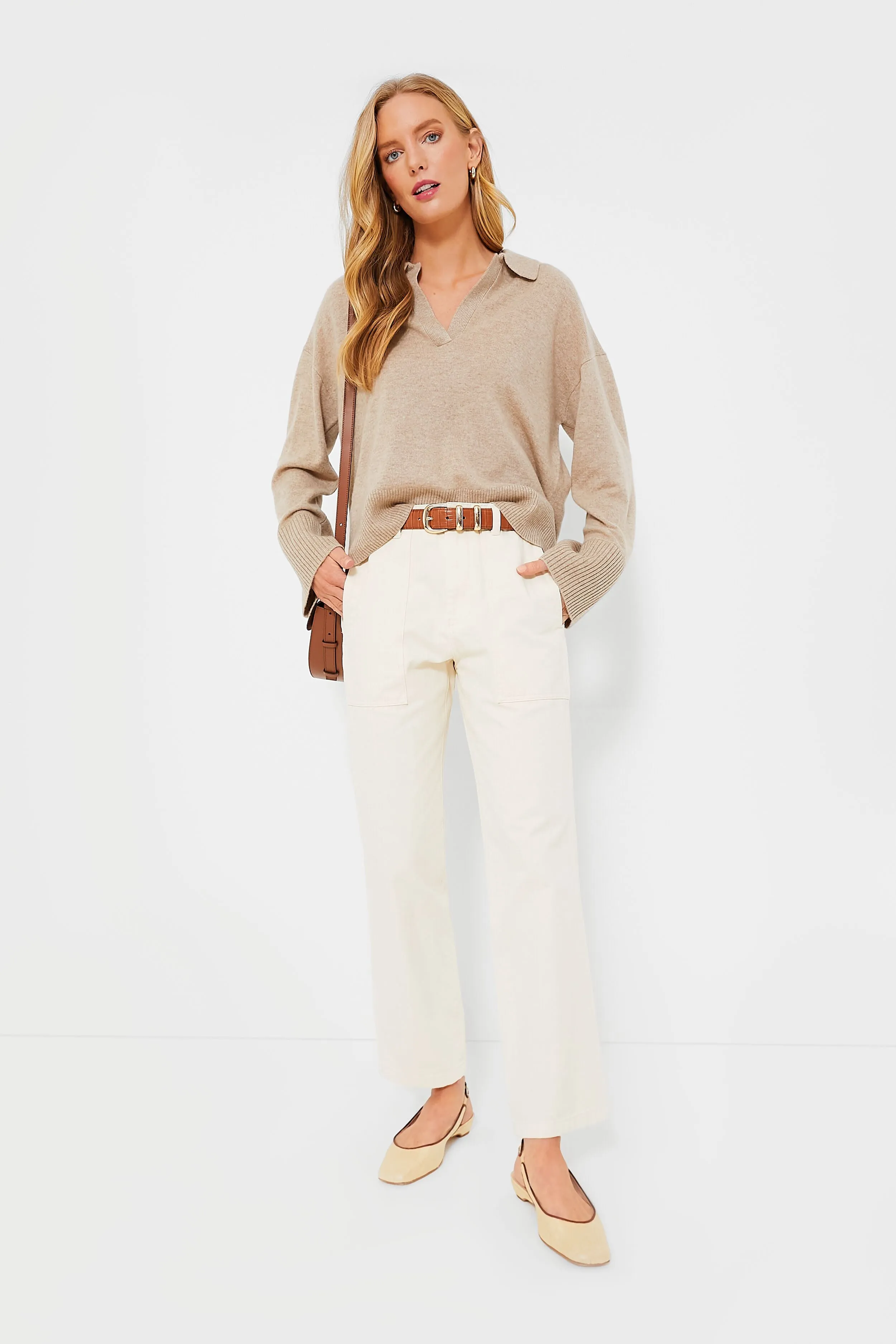 Brown Croc-Embossed Classic Belt