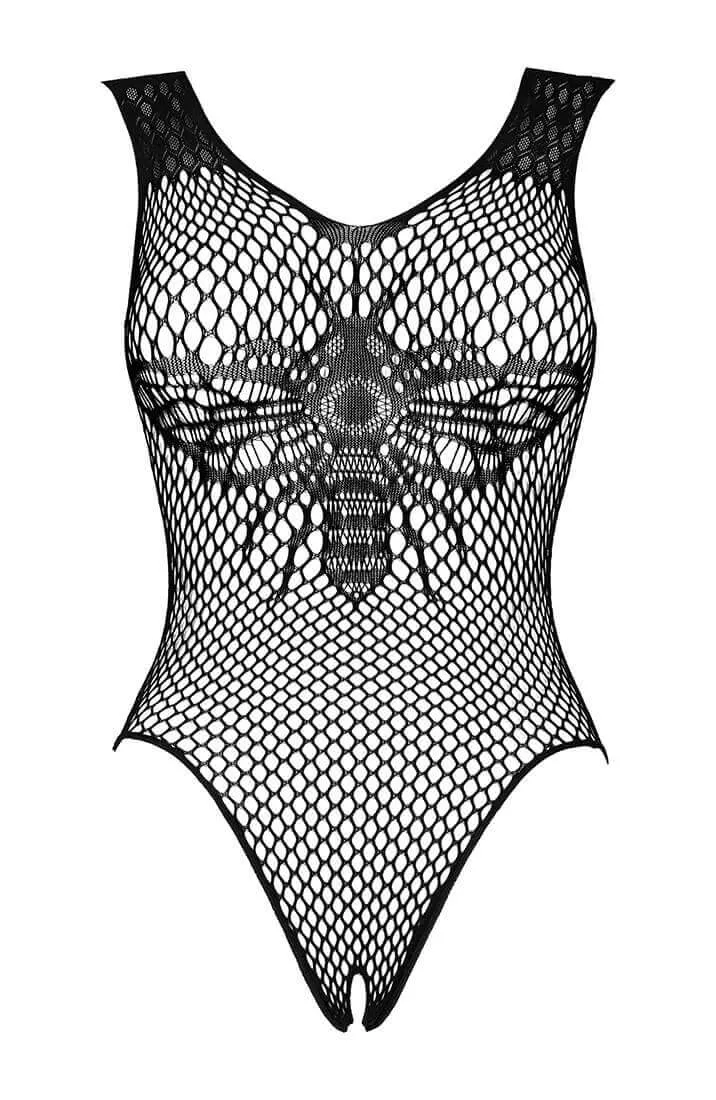 Crotchless bodysuit with bee motif - I'm Priceless