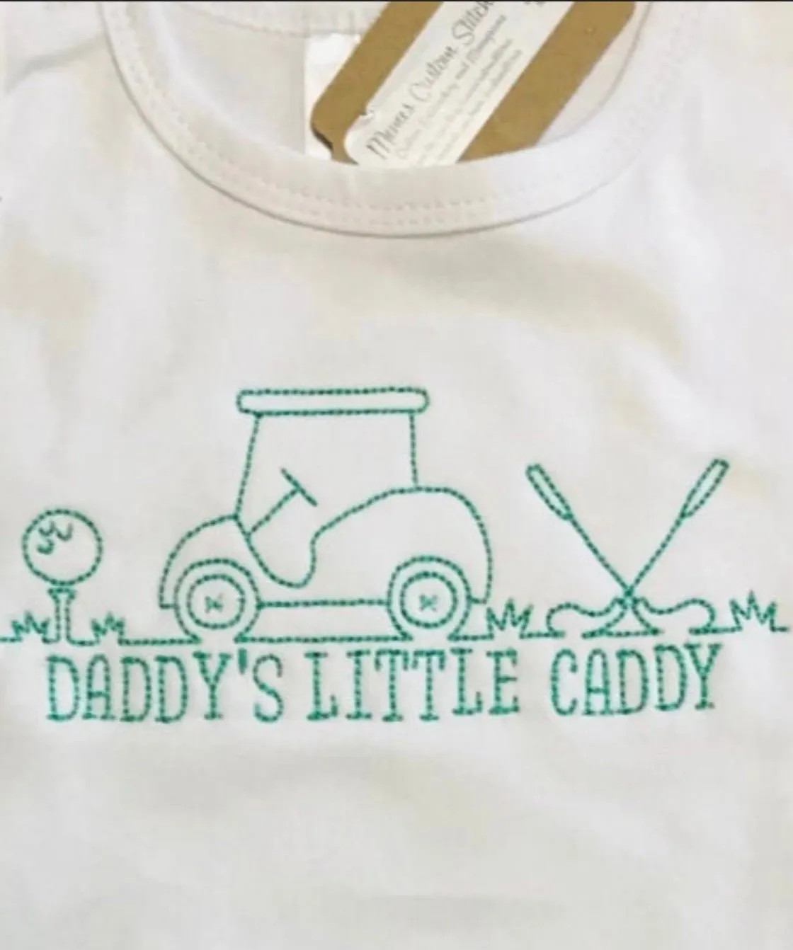 Daddy's Little Golf Caddy Baby Unisex Onesie Bodysuit Golf Lover Gift
