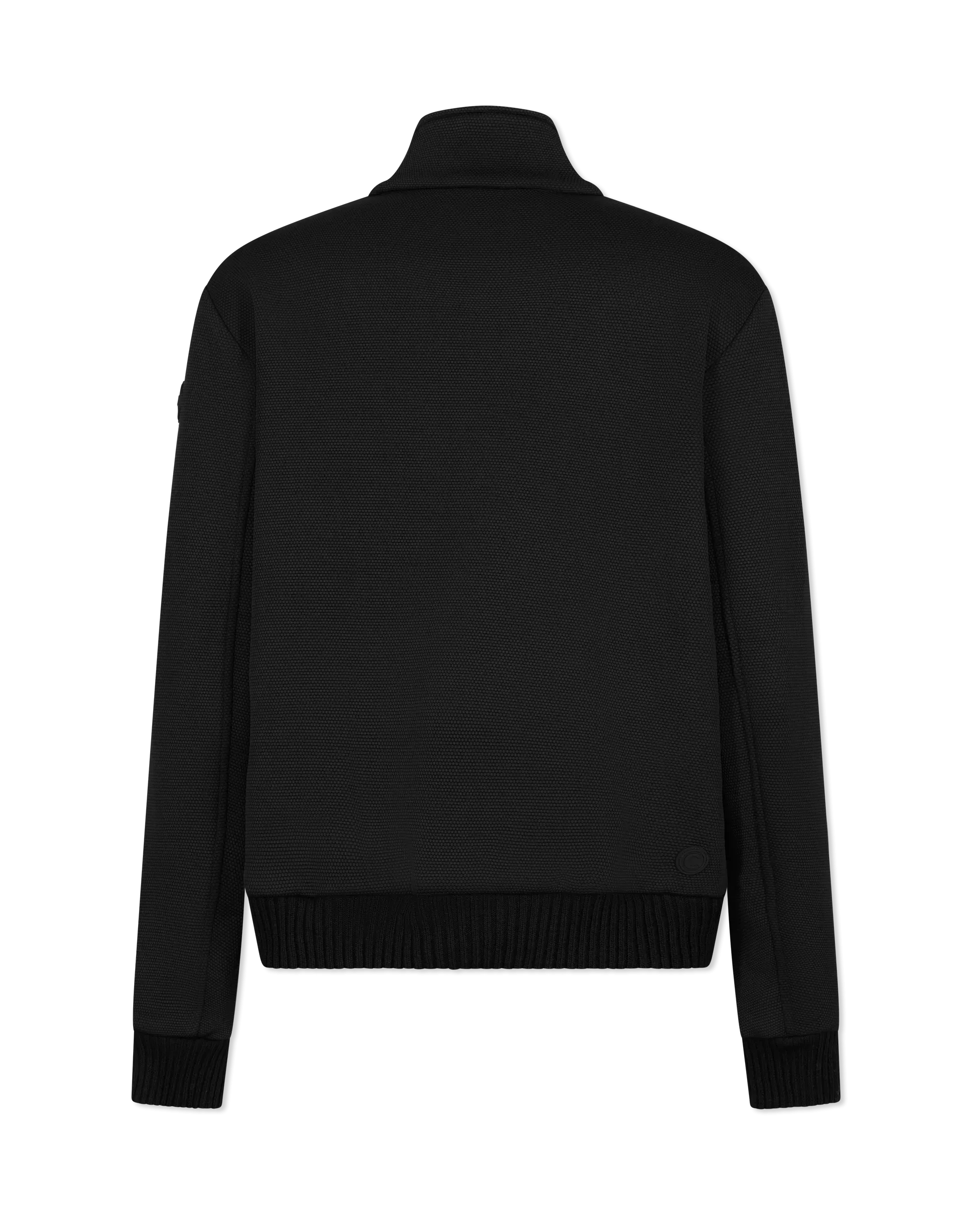 Evidence Honeycomb-Effect Knit Bomber Jacket