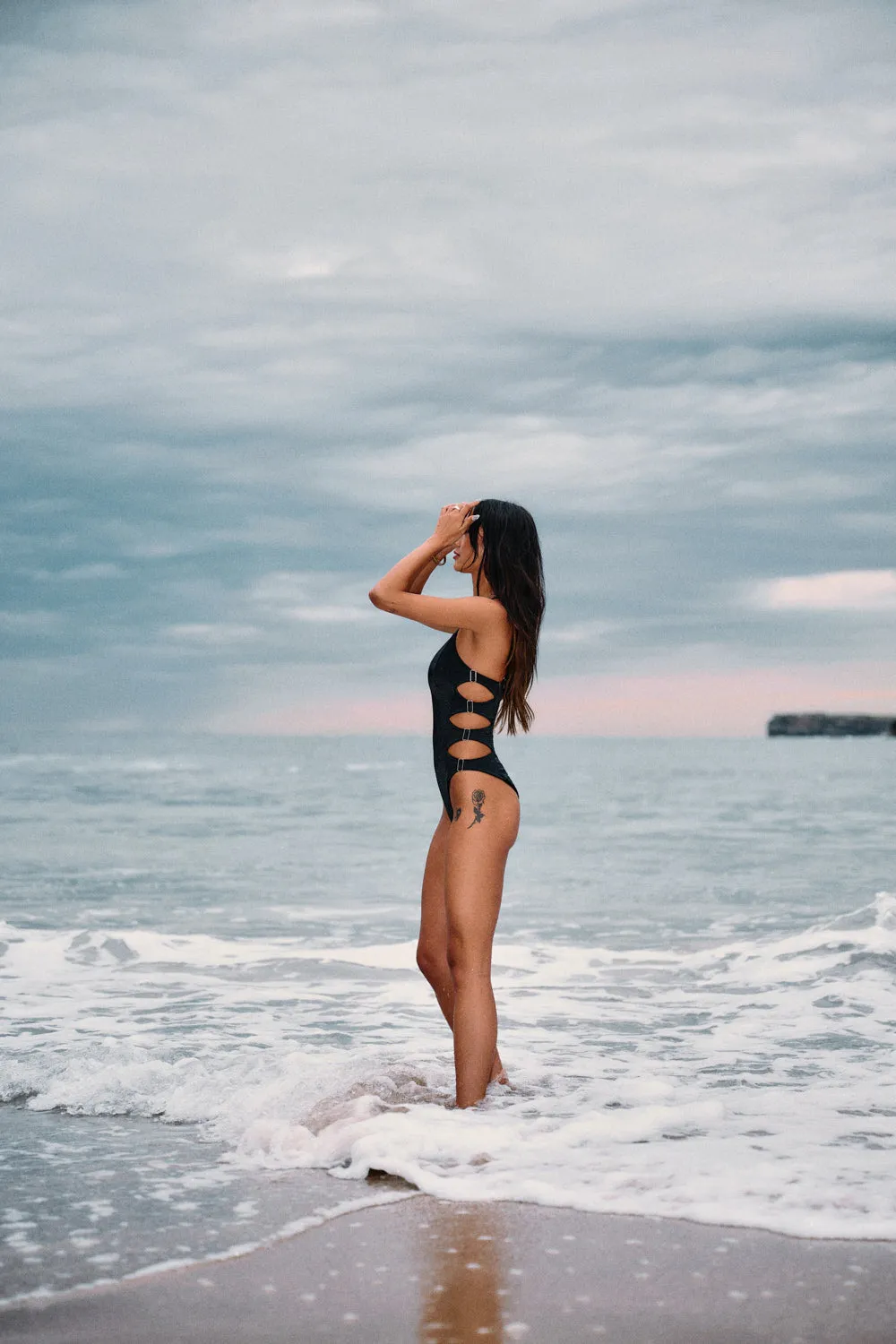 Goddess Bodysuit - Black Satin