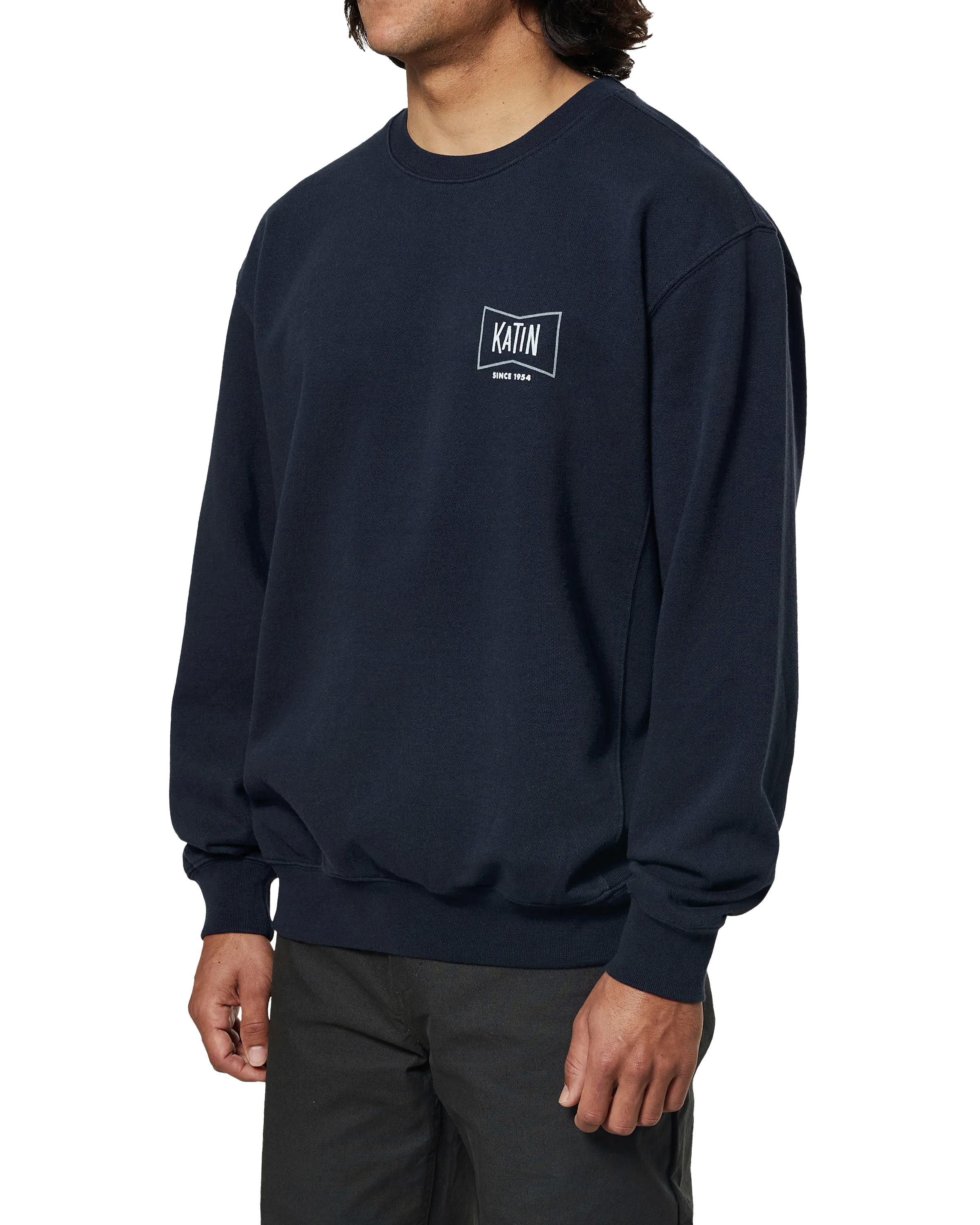 Grubby Crew Sweatshirt in Polar Navy