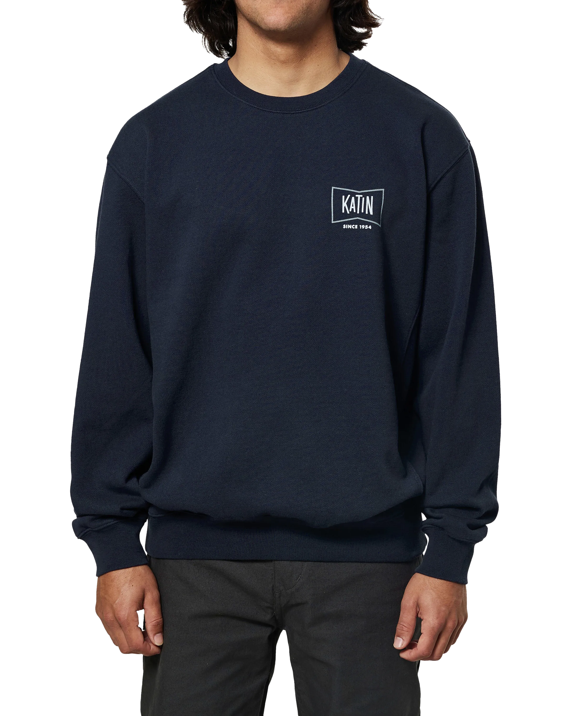 Grubby Crew Sweatshirt in Polar Navy