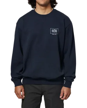 Grubby Crew Sweatshirt in Polar Navy