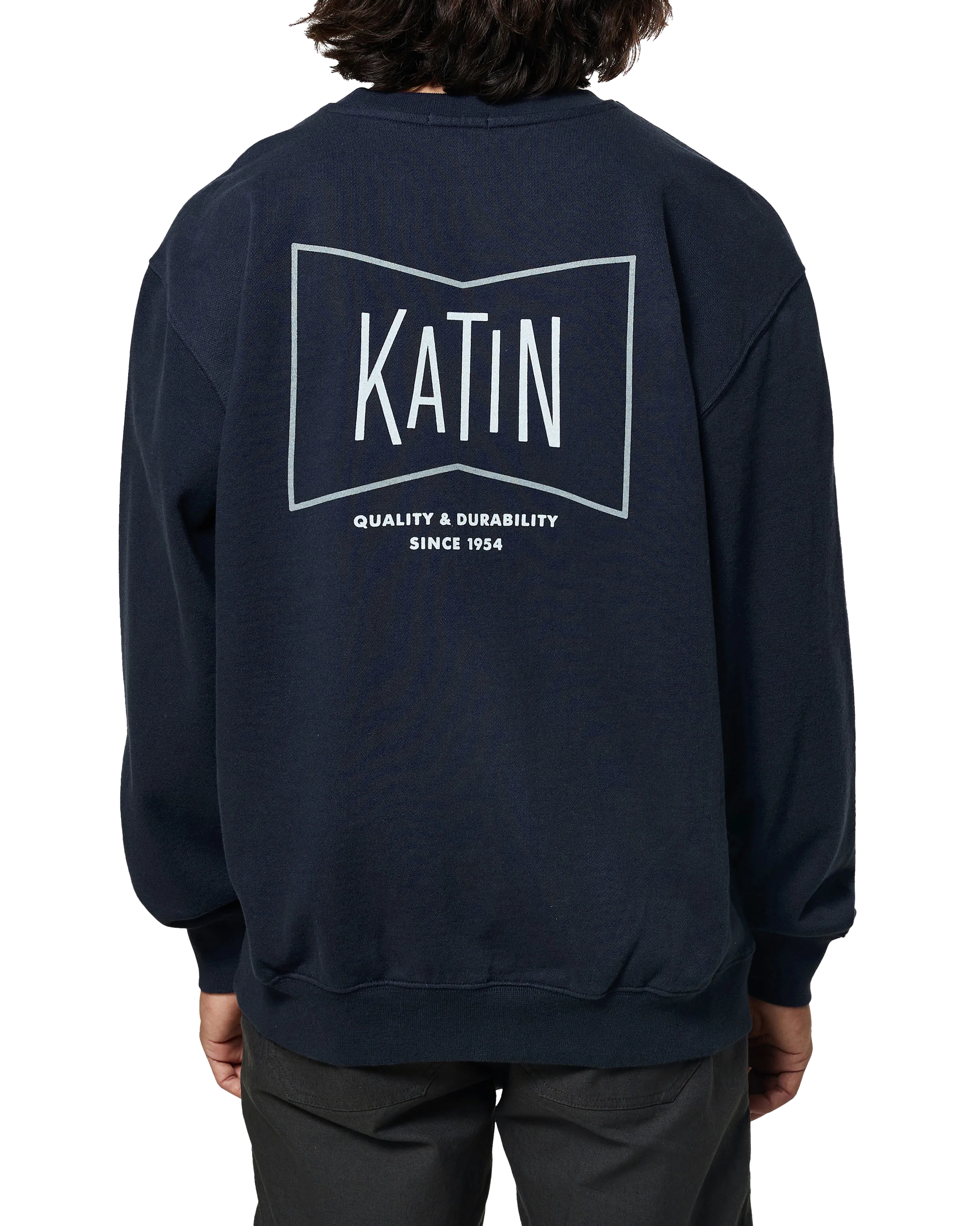 Grubby Crew Sweatshirt in Polar Navy