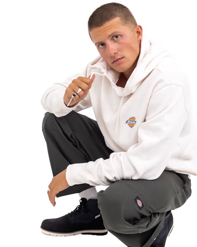 Icon Washed Hoodie in Ecru