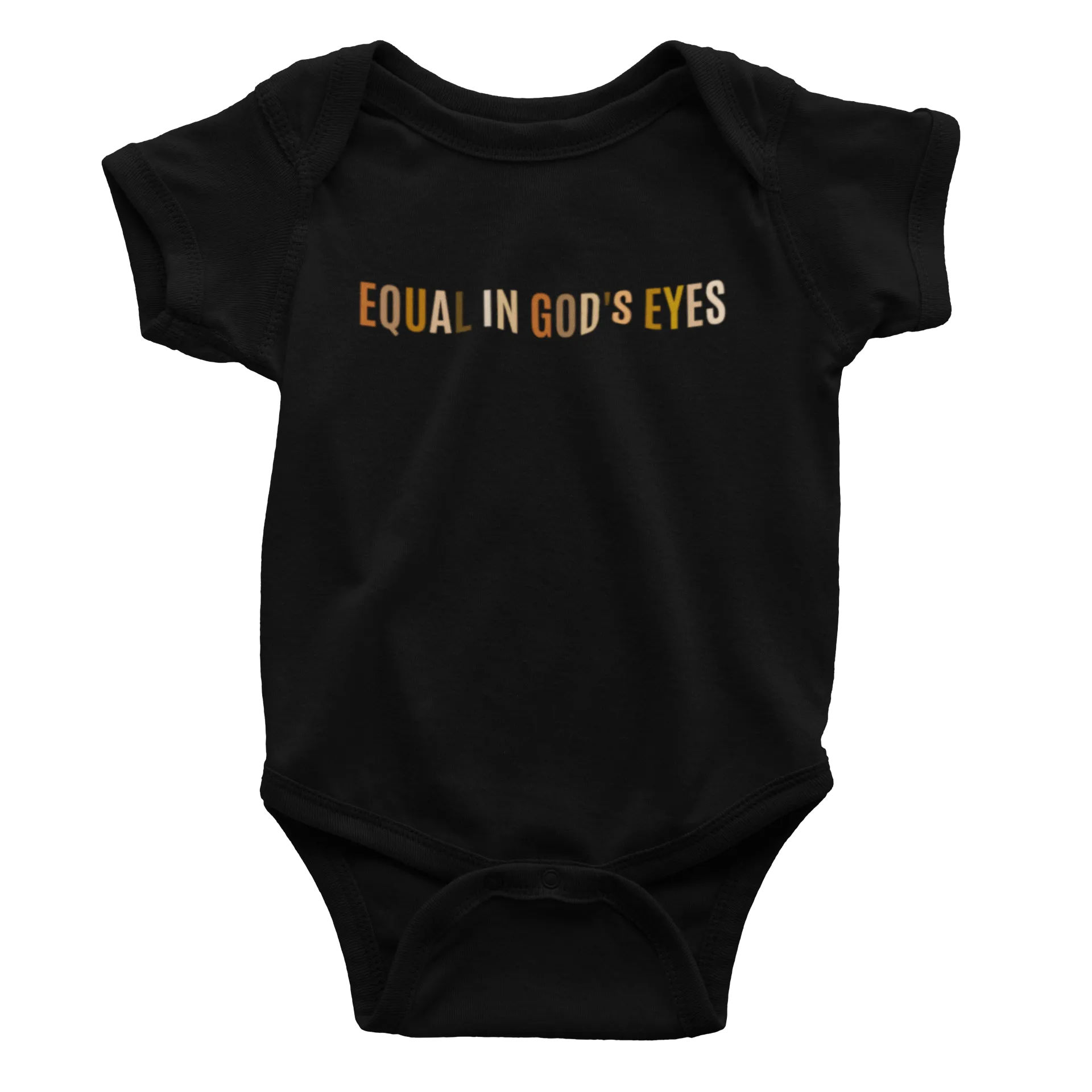 Infant Equal In God’s Eyes Black Multicolor - Bodysuit