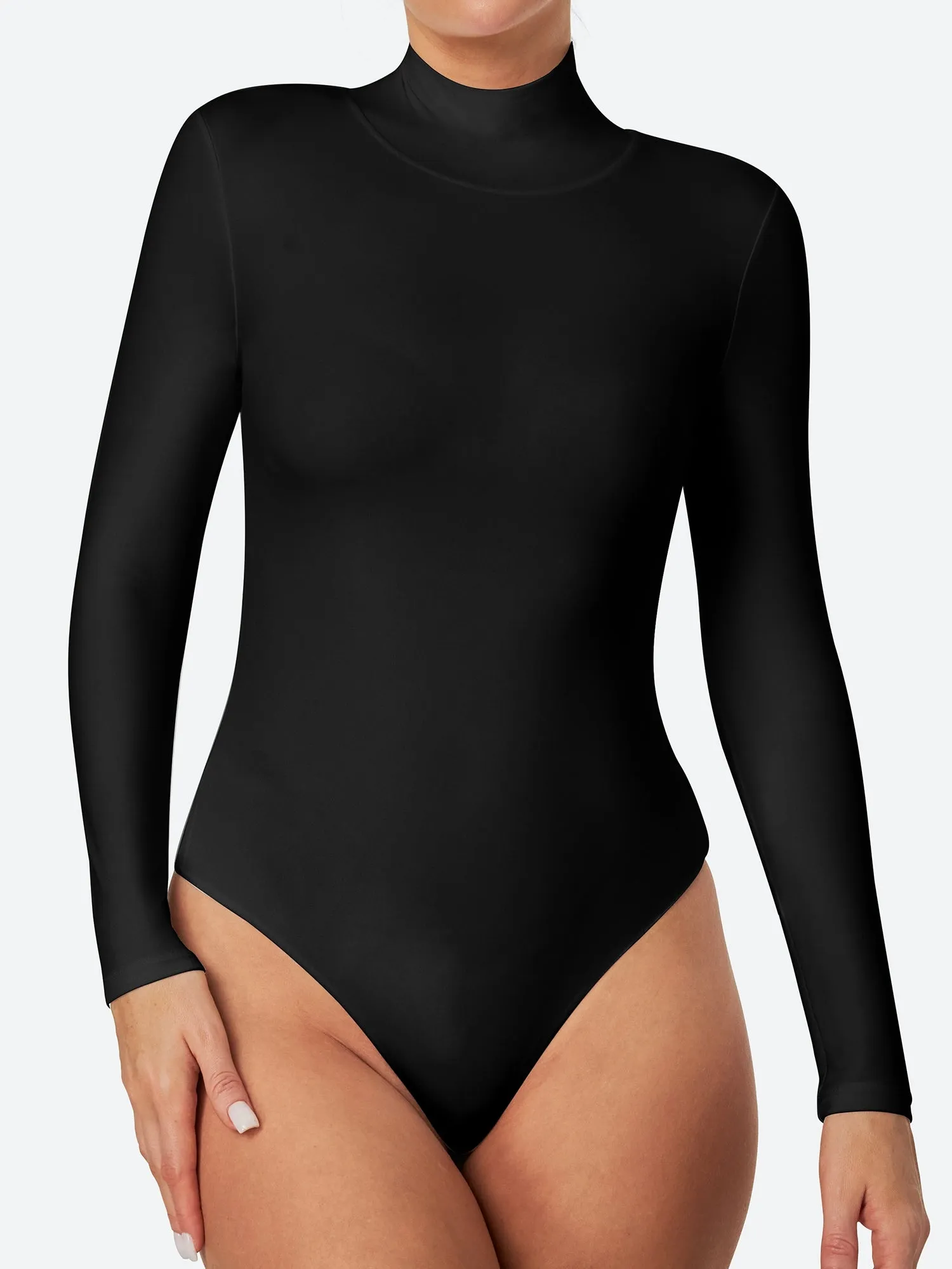 IUGA Long Sleeve Mock Turtle Neck Bodysuits