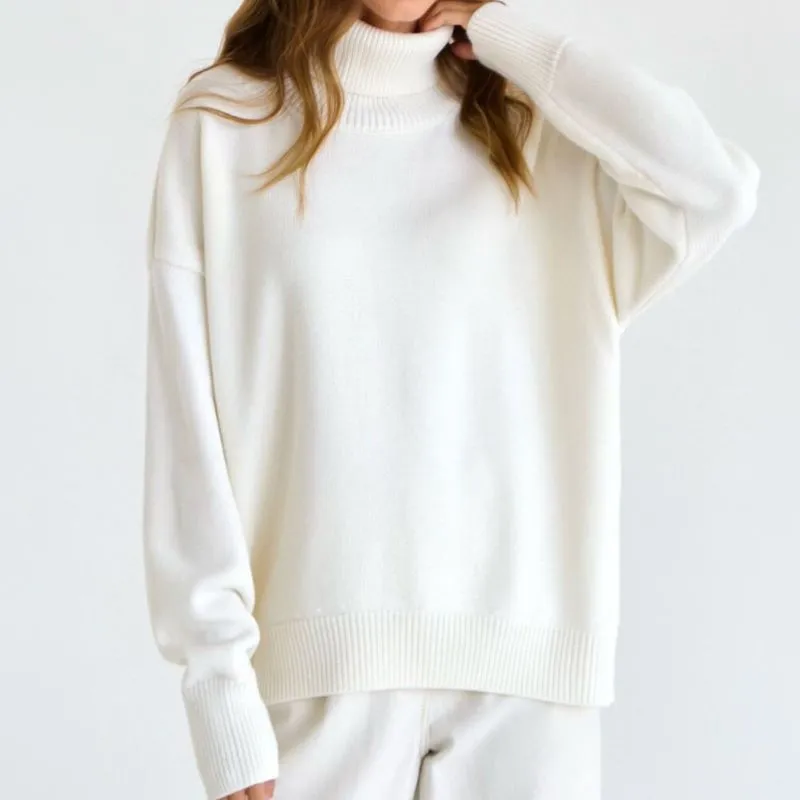 Ivyshape | Cozy Turtleneck Sweater