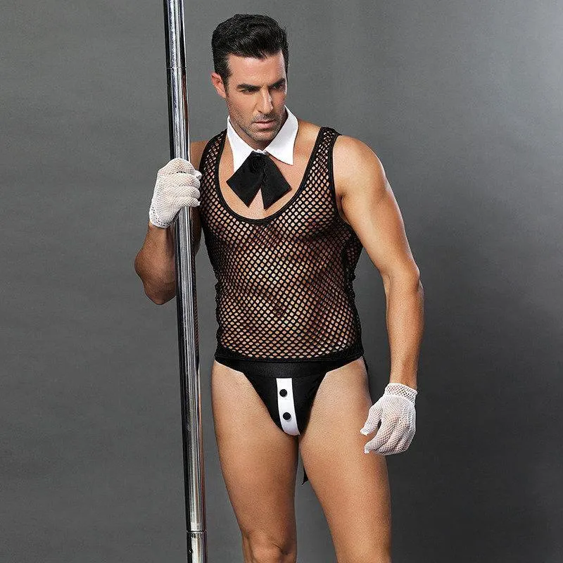 JSY Sexy Erotic Costume Cosplay Anzug Kellner