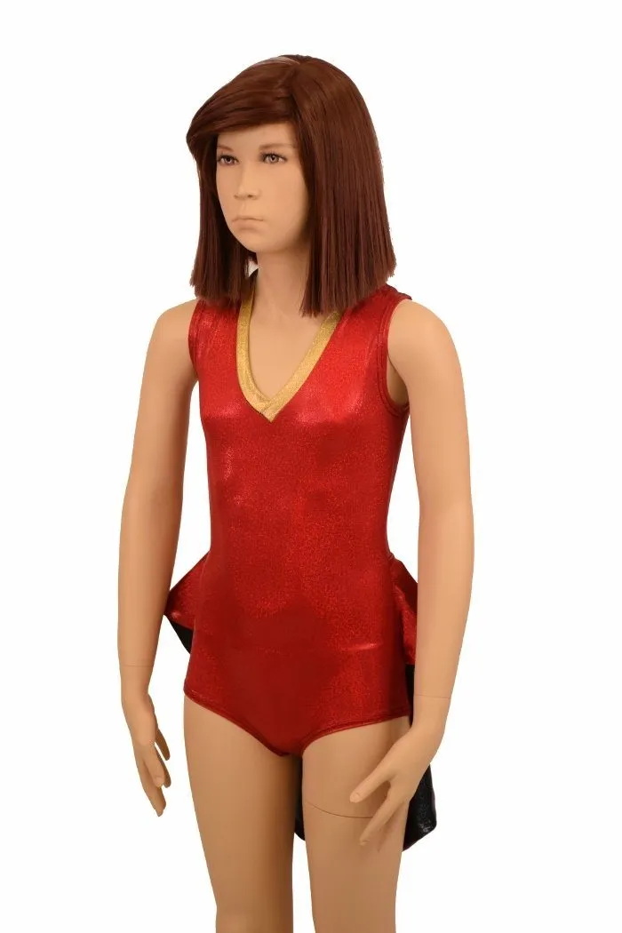 Kids Red Tuxedo Style Romper