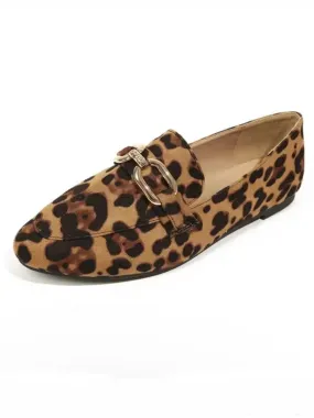 Leopard animal print slip on shoes