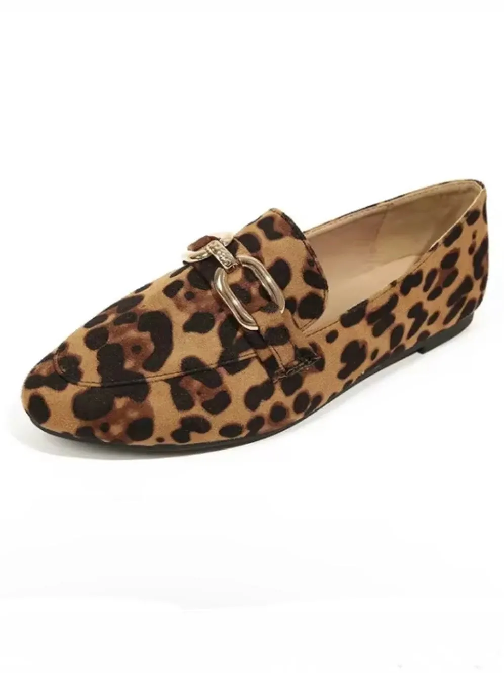 Leopard animal print slip on shoes