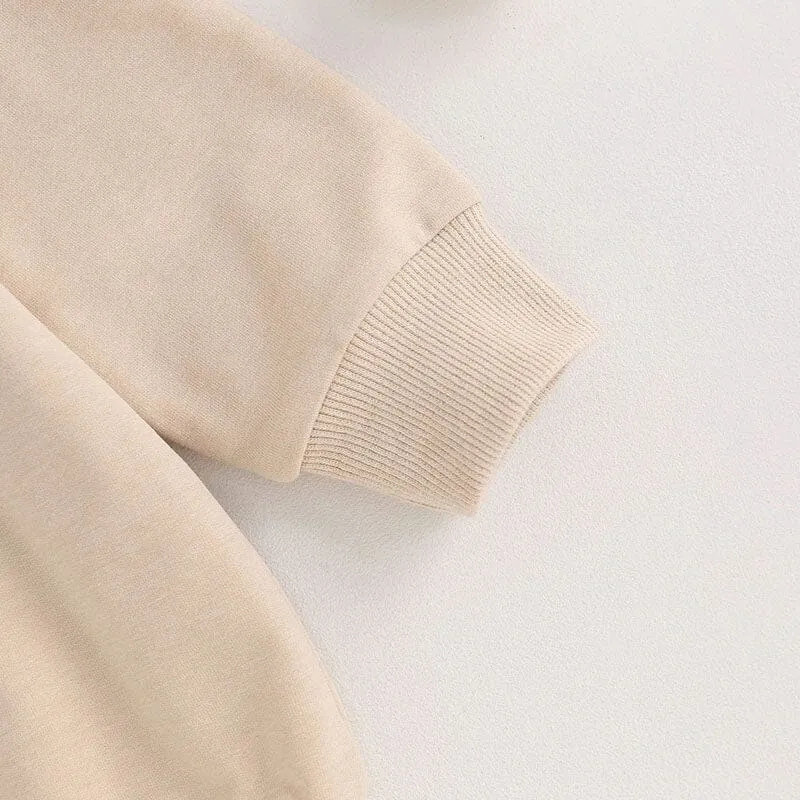 Lil Sis Beige Baby Bodysuit