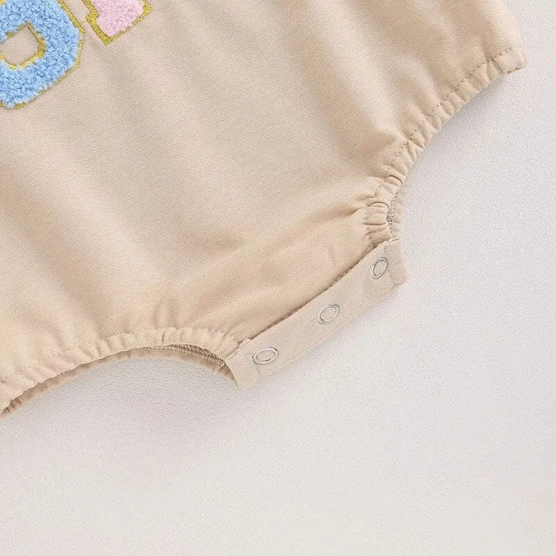 Lil Sis Beige Baby Bodysuit