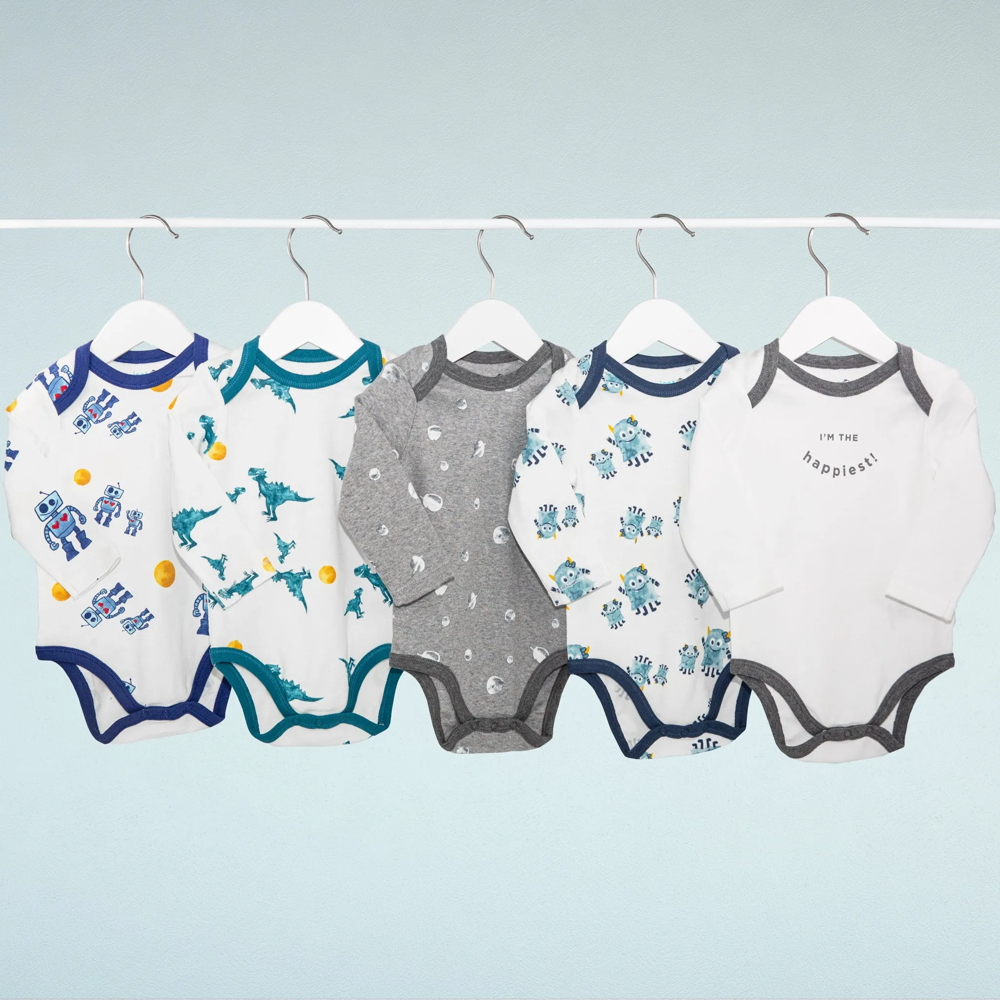 Long-Sleeve Baby Bodysuit Bundle