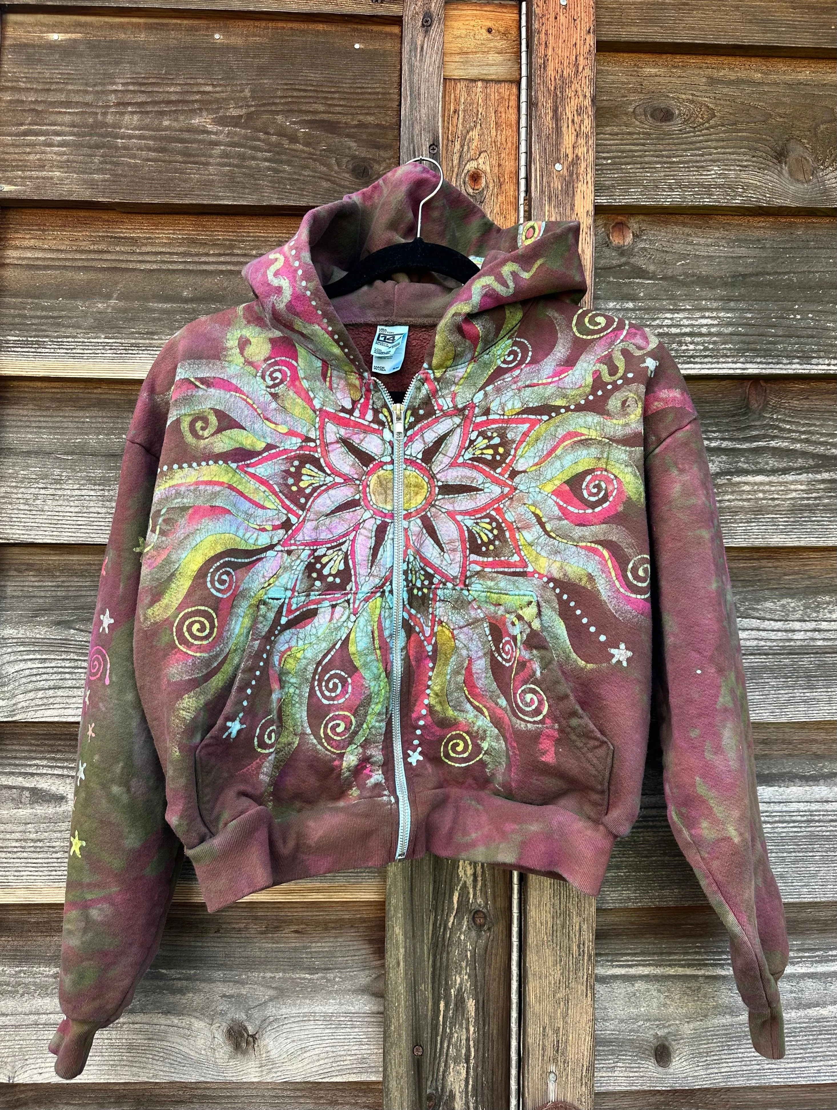 Lotus Flower Handmade Batik Hoodie