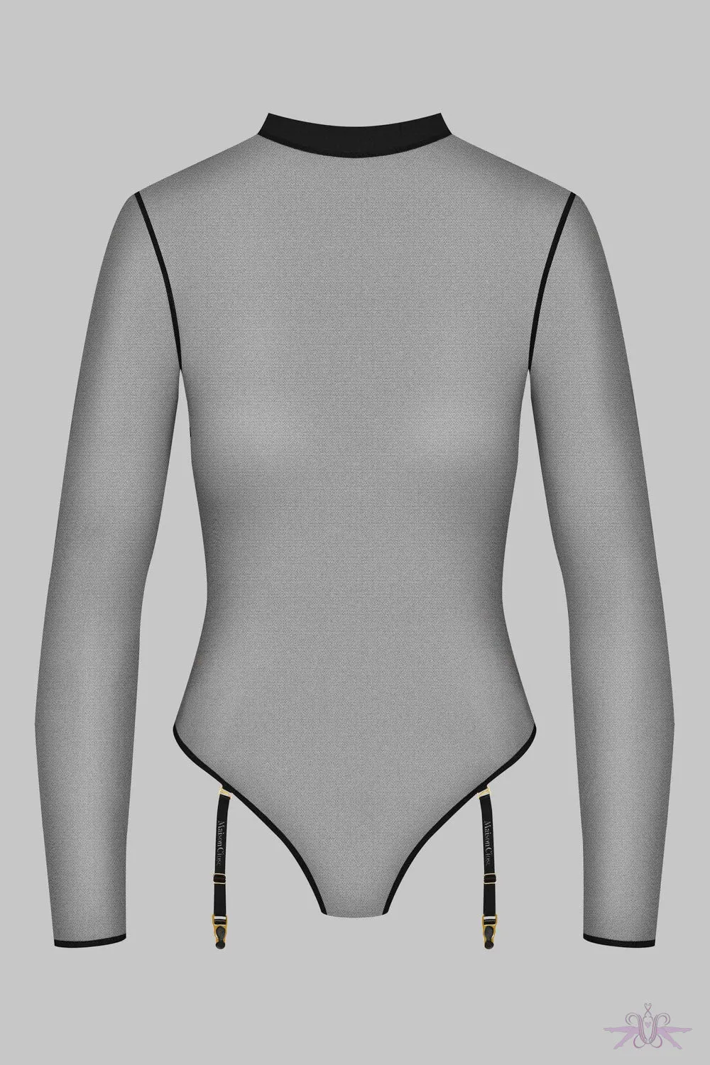 Maison Close Corps a Corps Black Long Sleeved Body with Suspenders