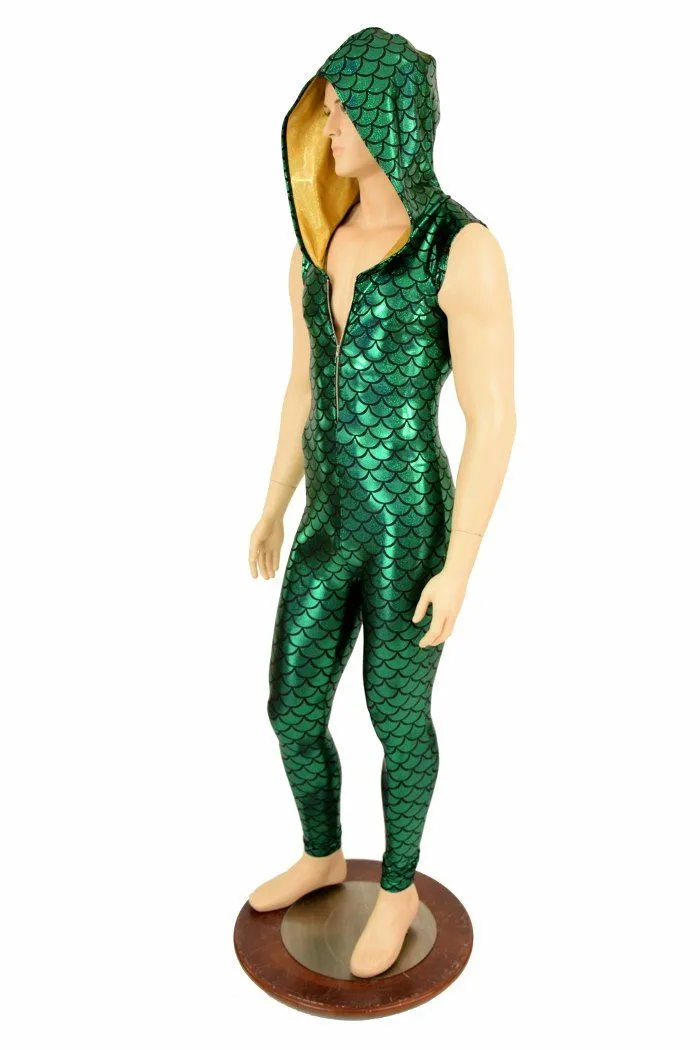 Mens Green Dragon Scale Catsuit