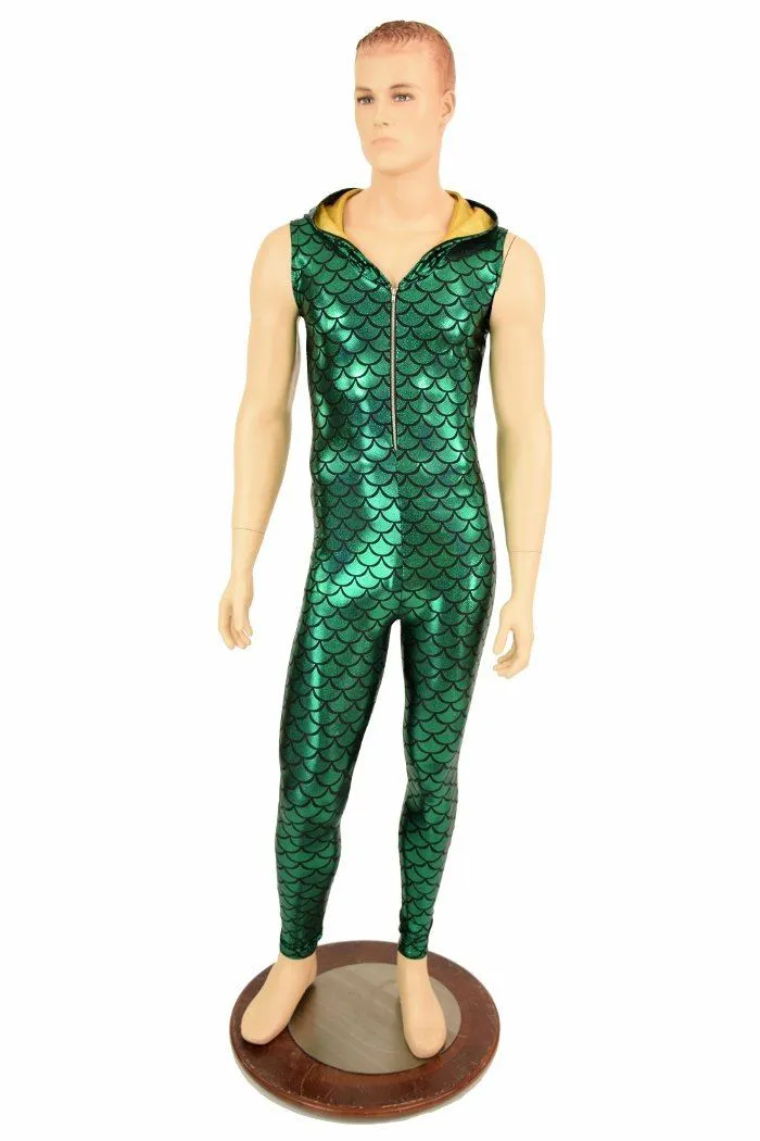 Mens Green Dragon Scale Catsuit