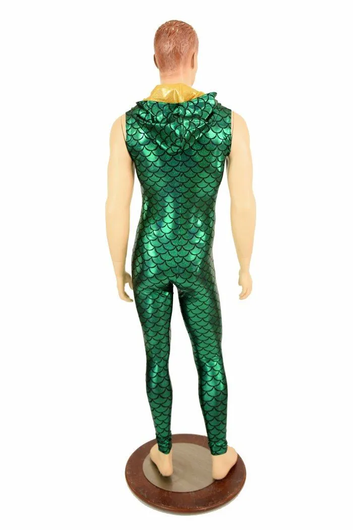 Mens Green Dragon Scale Catsuit