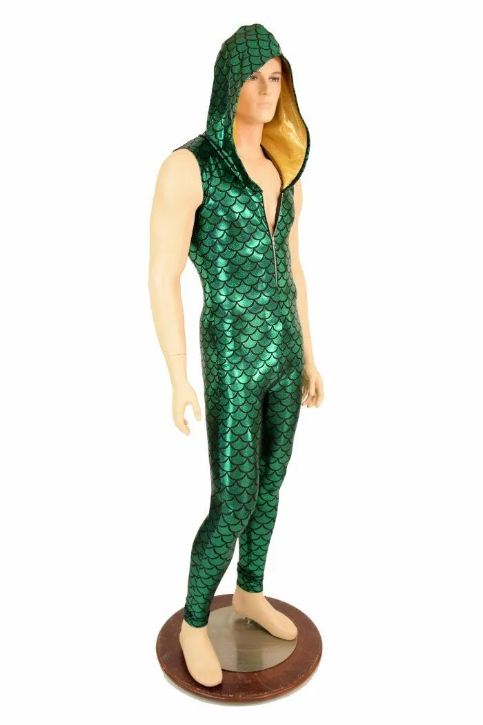 Mens Green Dragon Scale Catsuit