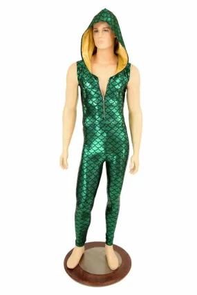 Mens Green Dragon Scale Catsuit