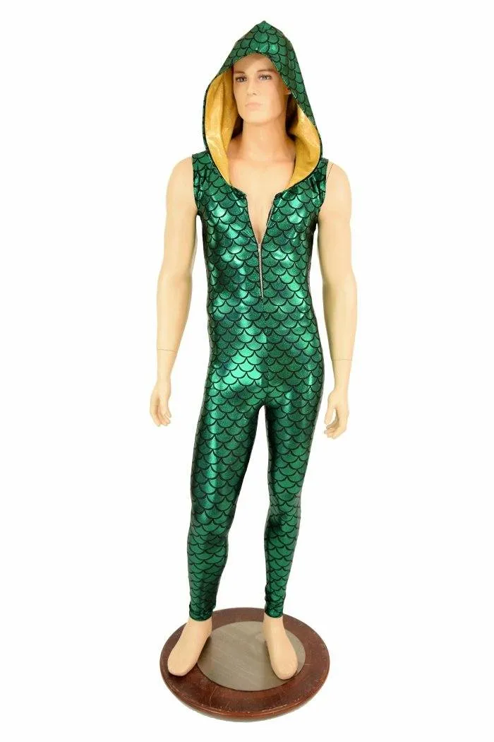 Mens Green Dragon Scale Catsuit