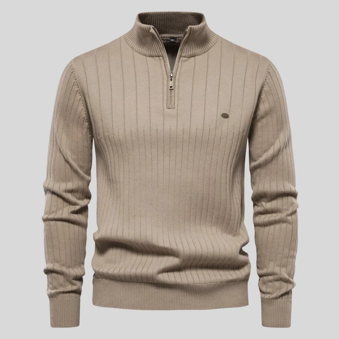 Men's Sophisticated Jumper with Quarter-Zip Detail | Ideal for Autumn/Winter