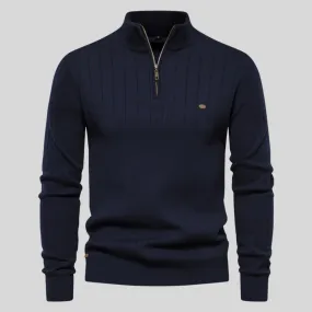 Men's Sophisticated Jumper with Quarter-Zip Detail | Ideal for Autumn/Winter