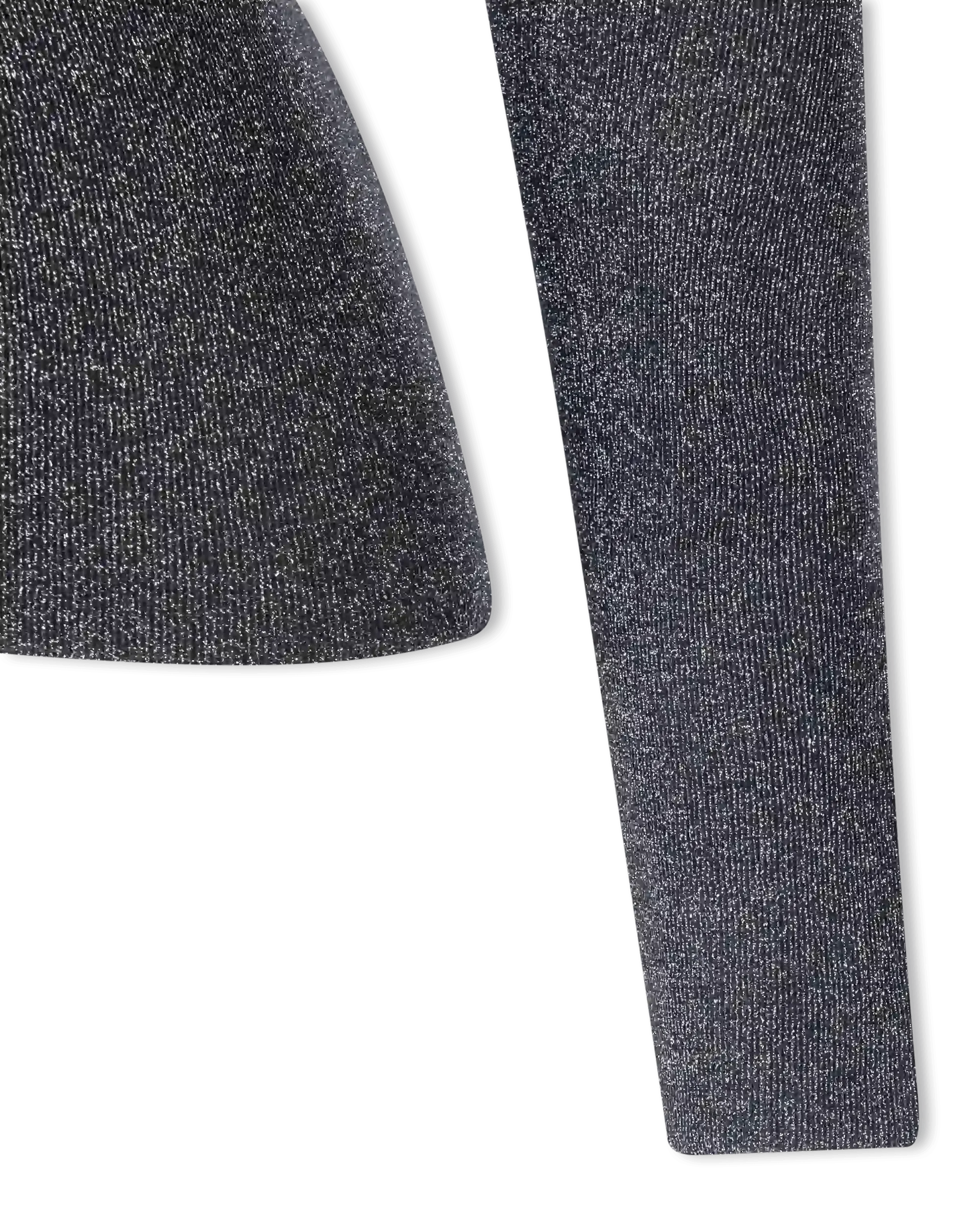 Metallic Lurex Ribbed Turtleneck
