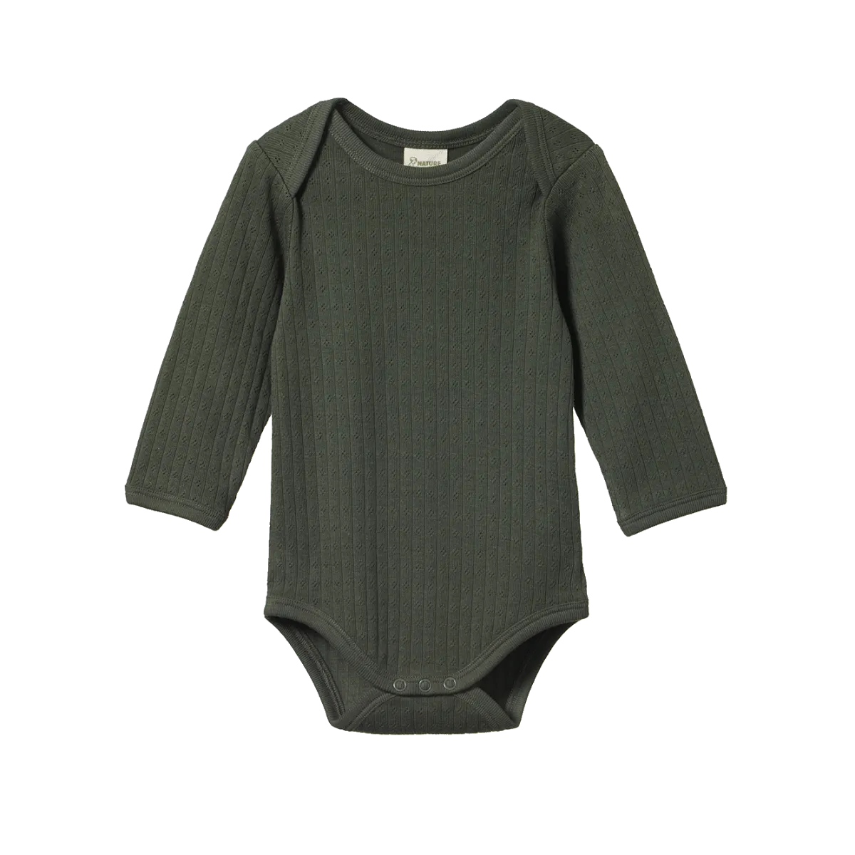 Nature Baby L/S Pointelle Bodysuit Thyme