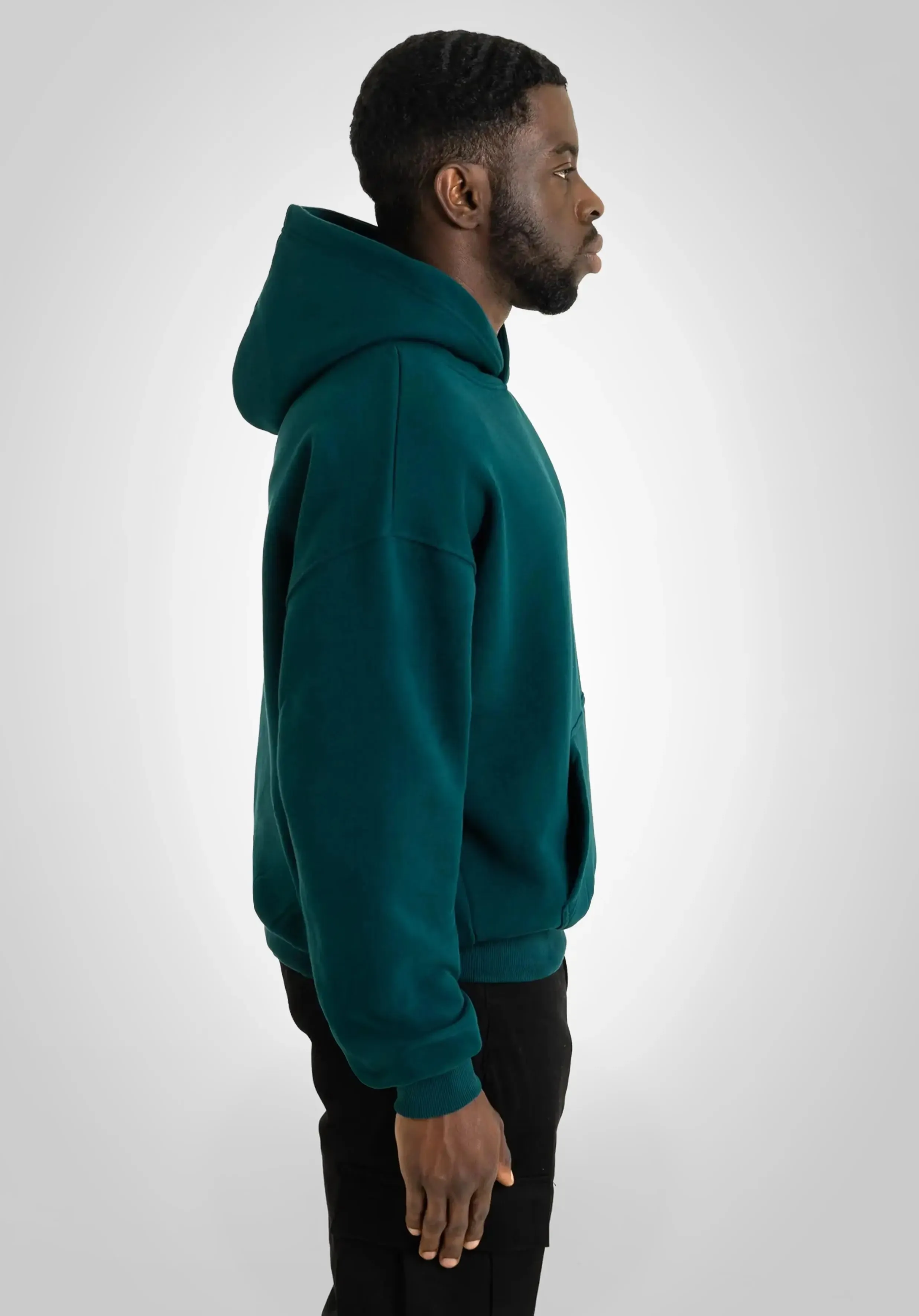 Oversize Hoodie -  Dark Pine Green