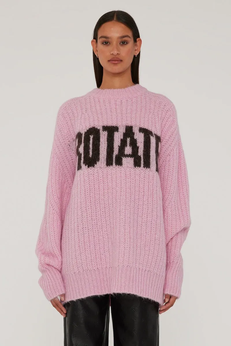 Oversized Knit Jumper - Lilac Sachet