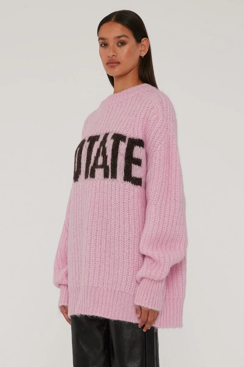 Oversized Knit Jumper - Lilac Sachet