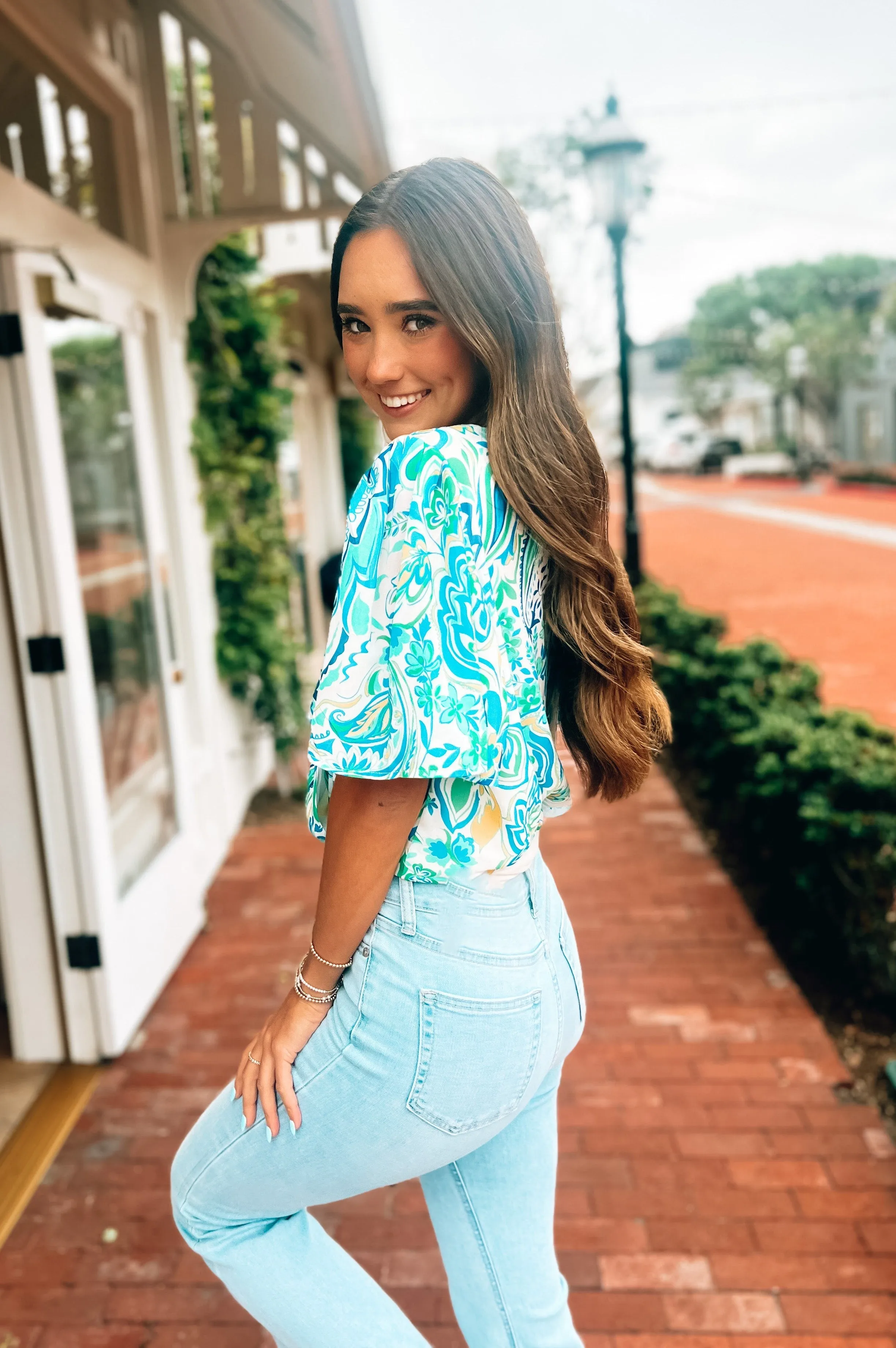 Paisley Print Bodysuit